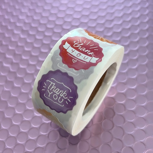 2/25$ 500 pcs Thank You Stickers 1" inch (8 Designs) - Picture 8 of 11